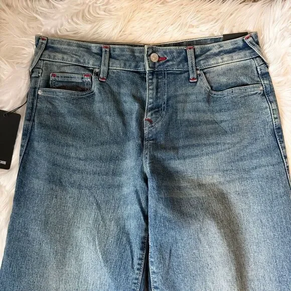 NWT True Religion Jeans Womens Bobbi Low Slung Baggy Blue Denim Stretch 28X32